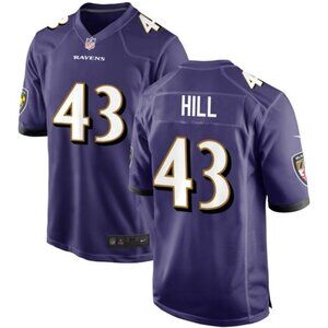 Mens Youths Kids Womens 43 Justice Hill Purple Stitched Jersey